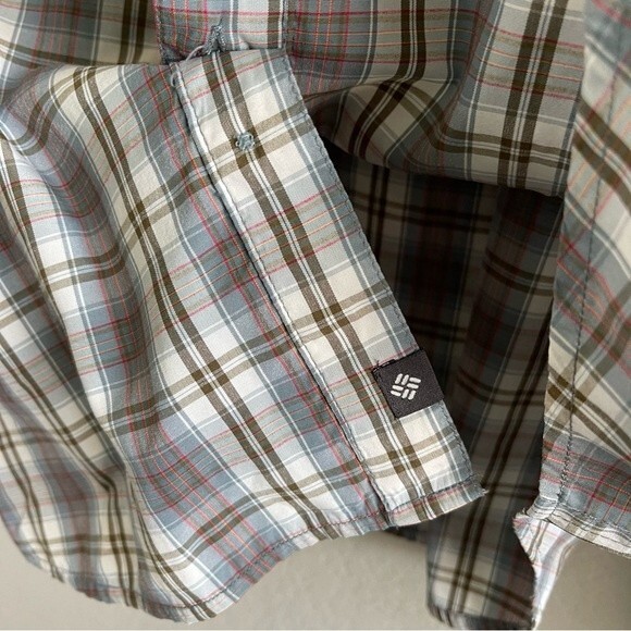Columbia Insect Blocker Long Sleeve Button Down Plaid Mens Shirt XL - Picture 11 of 13